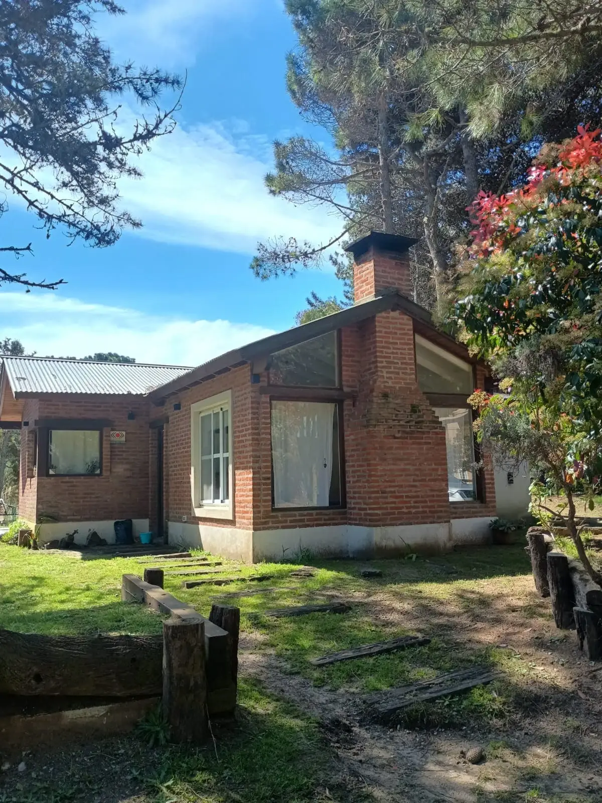 Living comedor con ventanales al jardín